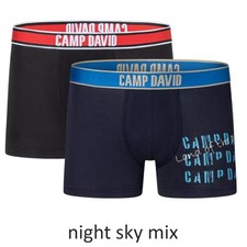 Camp David Herren Pants 2er Pack Boxershorts Unterhosen Basic Baumwollstretch