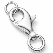 9MM Karabiner Verschluss aus 925er Sterling Silber Schmuckverschluss