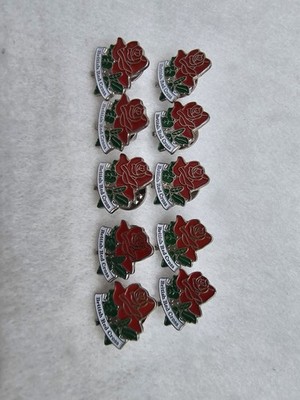 10x British Red Cross Rose Enamel Pin Badges Charity Job Lot Vintage