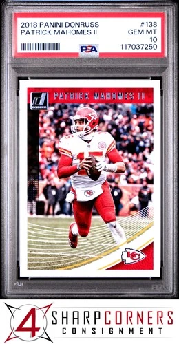 2018 PANINI DONRUSS #138 PATRICK MAHOMES II CHIEFS PSA 10