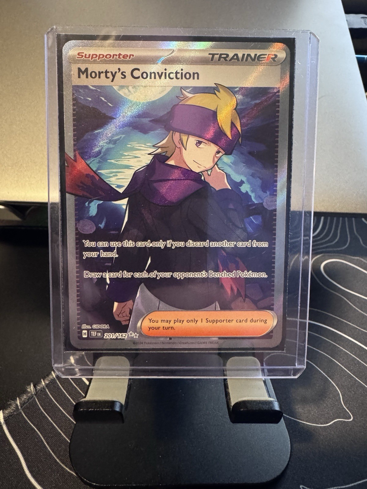 Mortys Conviction 201/162 Temporal Forces (TEF) NM Full Art Pokemon Card