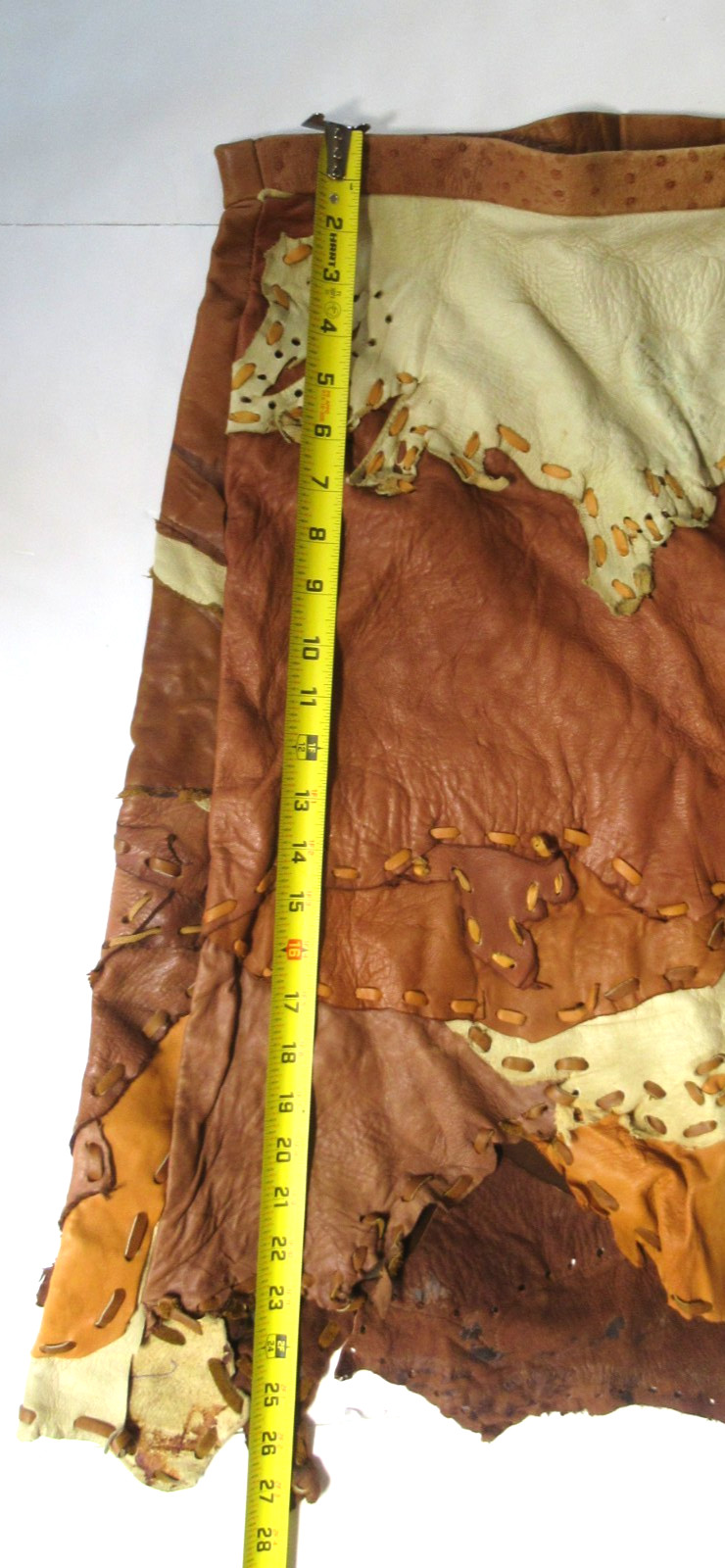 Handmade LEATHER PATCHWORK SKIRT Renaissance Medi… - image 13