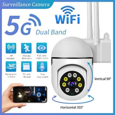 360° 1080P IP Camera 5G / 2.4G Wi-Fi IR Night Smart Home Wireless Security Cam