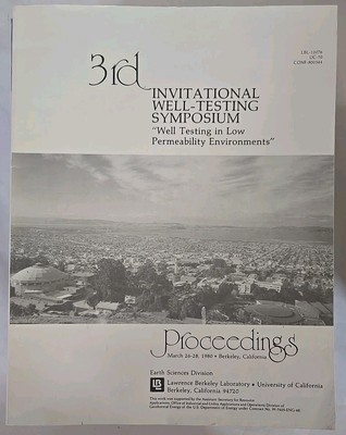 3rd Invitational Well Testing Symposium Proceedings March 26-28 1980 Berkeley CA