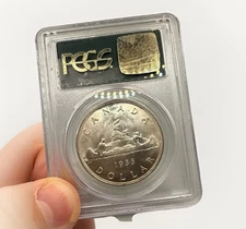 1935 1 Dollar Canada Old Pcgs MS64 Accumulations On REGNI