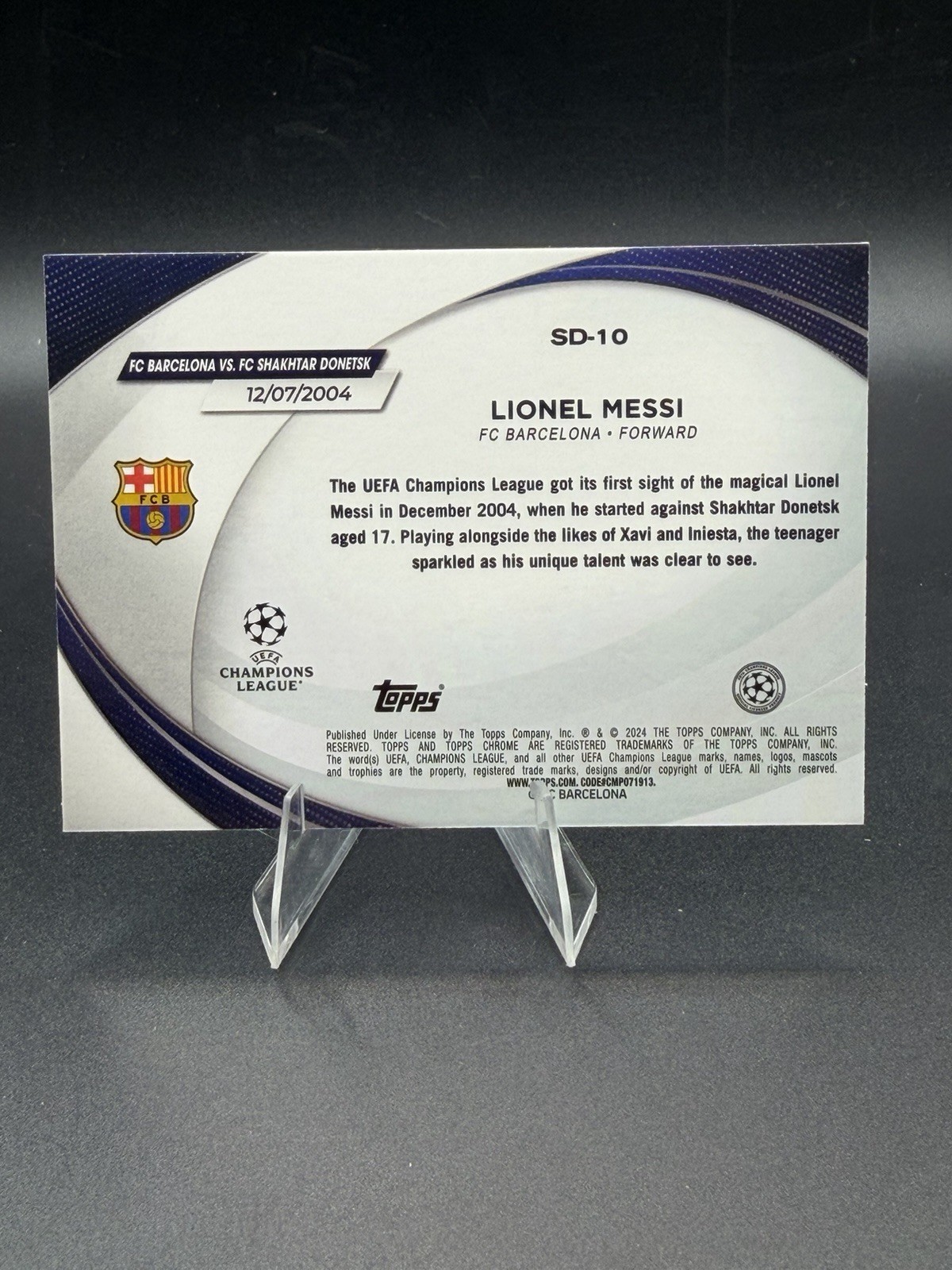 2023-24 Topps Chrome UEFA Club Competitions - Starball Debuts Lionel Messi 🔥 view 2