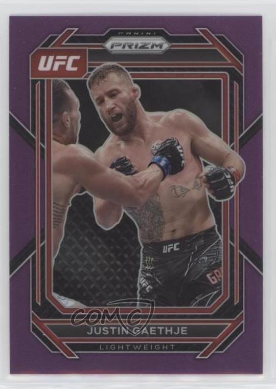 2023 Panini Prizm UFC Purple Prizm 107/149 Justin Gaethje #110 1d77