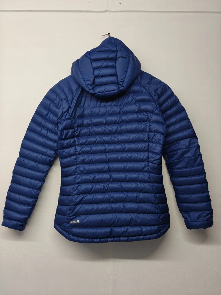 Rab Microlight Alpine Blue Nikwax Pertex Down Puffer Hood Coat Jacket Size UK 10 - Image 2 of 4