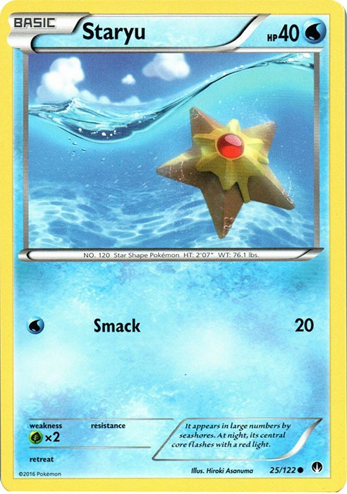 Staryu - 25/122 - Common (Lp) BREAKPoint - Water Pokémon
