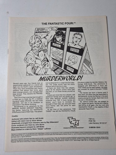 MH-3 Murderworld, Marvel Super Heroes, TSR, GC, map included - Picture 9 of 12