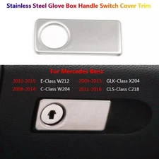 Stainless For Mercedes Benz W204 W212 C218 X204 Car Glove Box Switch Cover Trim