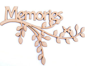 Wooden MDF Branch Shape Memories Branch Memory Box Topper