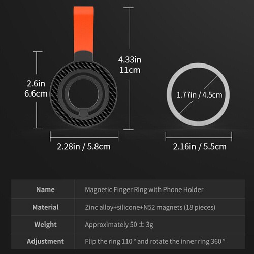 Universal Alloy Metal Magnetic Finger Grip Ring Kickstand Phone Holder Stand - 第 4/22 張圖片