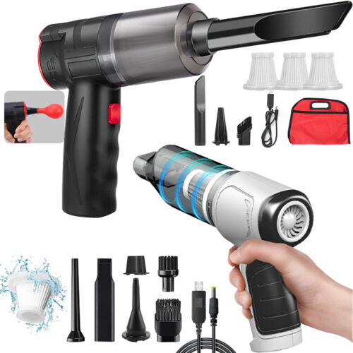 3 in 1 Car Vacuum Cleaner Mini Air Duster Blower Cordless Handheld Rechargeable