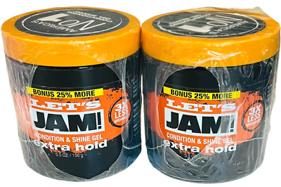 Softsheen Carson LET'S JAM Condition & Shine Gel Extra Hold 5.5 oz - LOT of 2