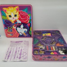 Rare Lisa Frank Kittens With Flowers Bead Wild Jewelry Making Kit With Tin