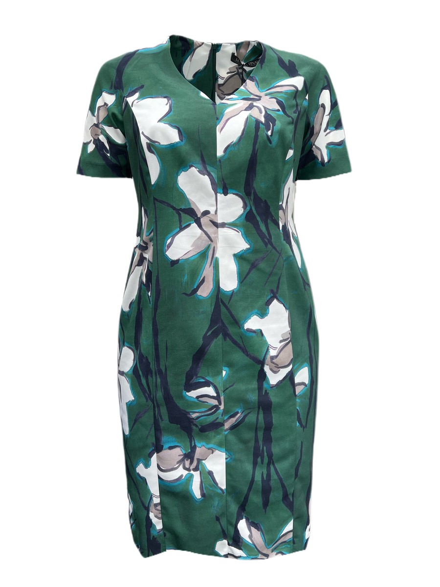 marina rinaldi green dress MARINA RINALDI EMERALD GREEN RUFFLE FRONT 3/4 SLEEVE PARTY DRESS US-18 W NWT