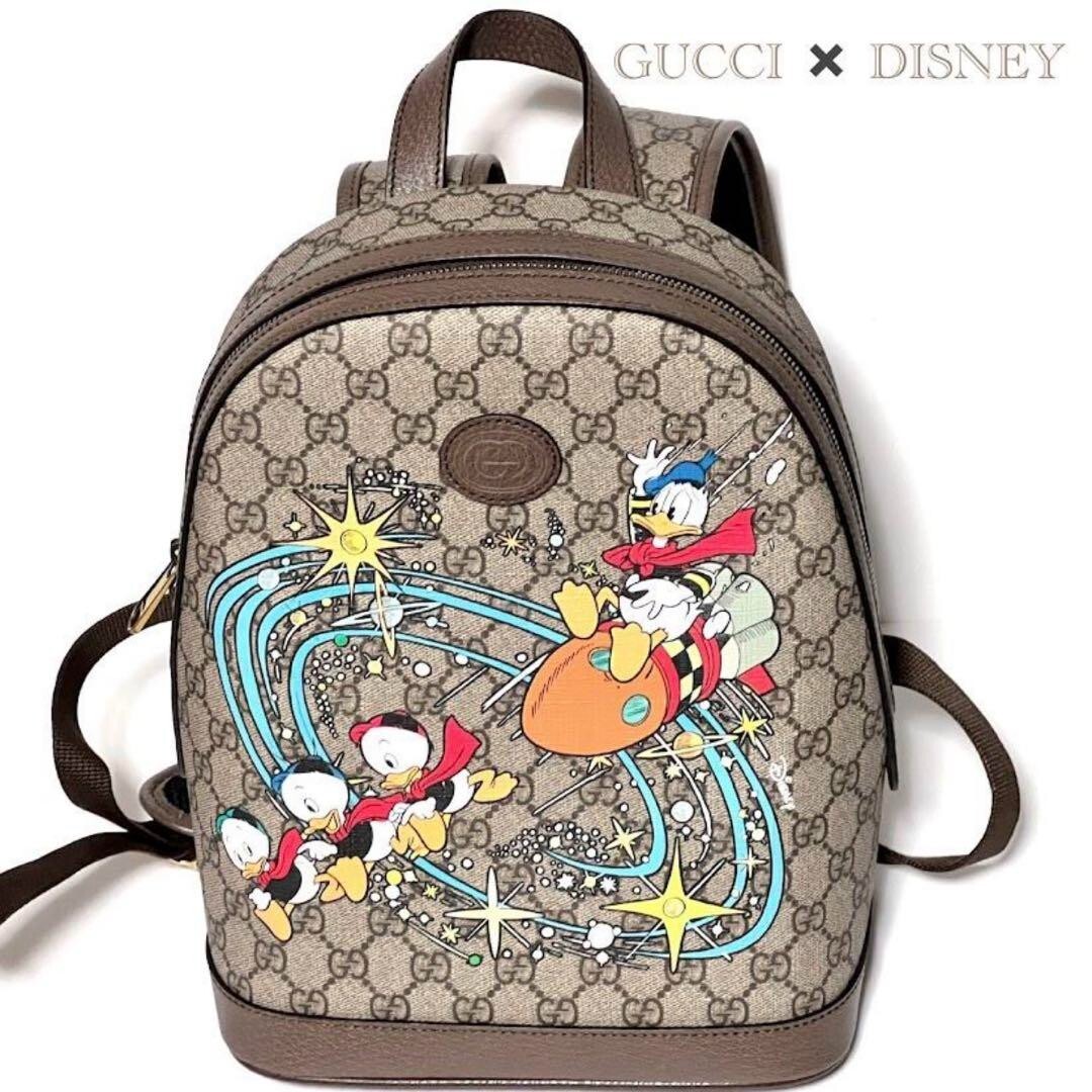 Gucci x Disney ミッキーマウス リュック Gucci GG Disney X Mickey Mouse Supreme Leather Backpack Tan Brown