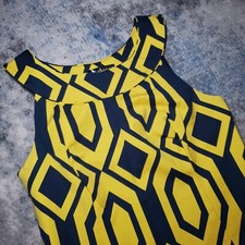 Ralph Lauren Black Label Geometric Sleeveless Shift A-Line Dress Size 10