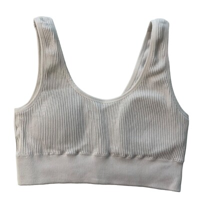 Aerie Offline Ribbed Seamless Bra Women's XS White Padded Wireless