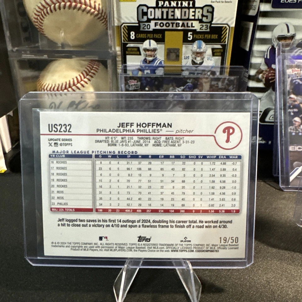 Jeff Hoffman Topps Actualización Serie Halloween Ssp/50 Jack-o’-Lantern Foto 2 de 3