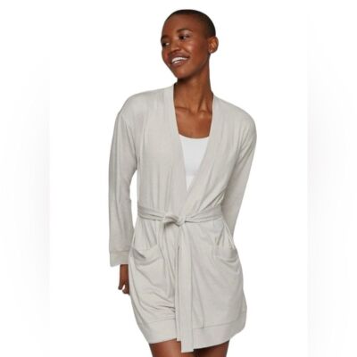 Fourlaps Stratus Wrap belted Cardigan Sweater color oatmeal beige size M medium