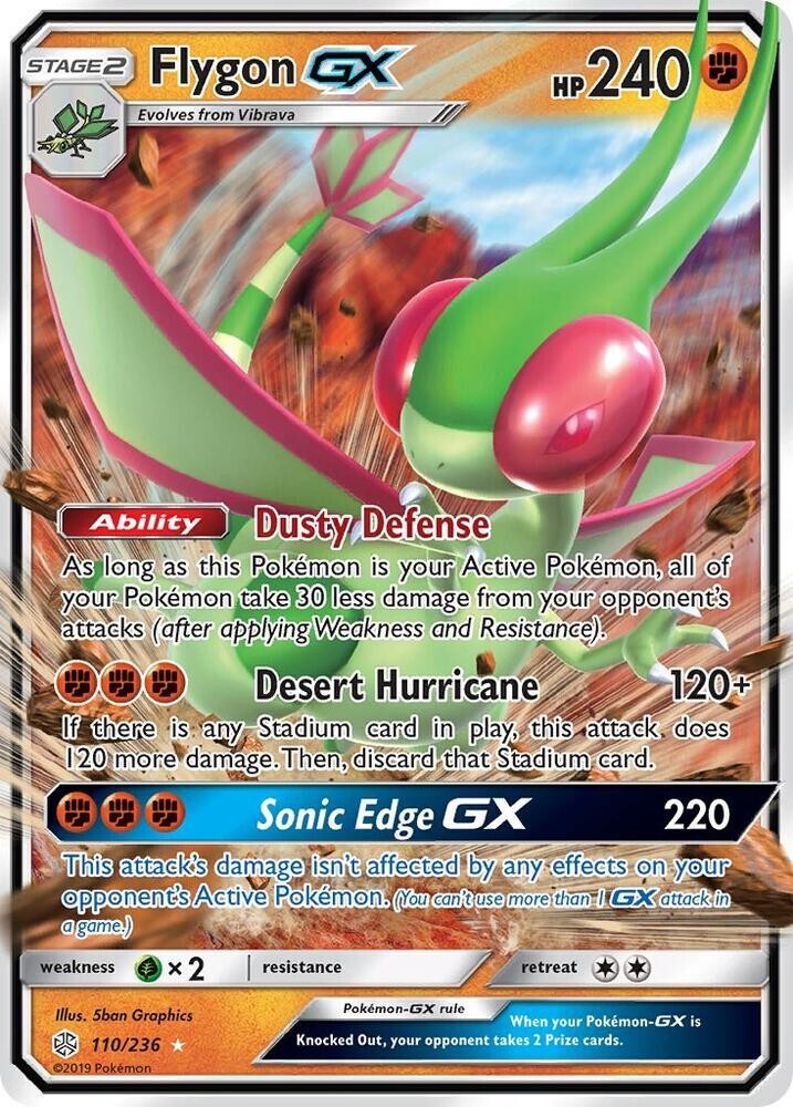 Pokemon Cosmic Eclipse Flygon GX 110/236 Ultra Rare