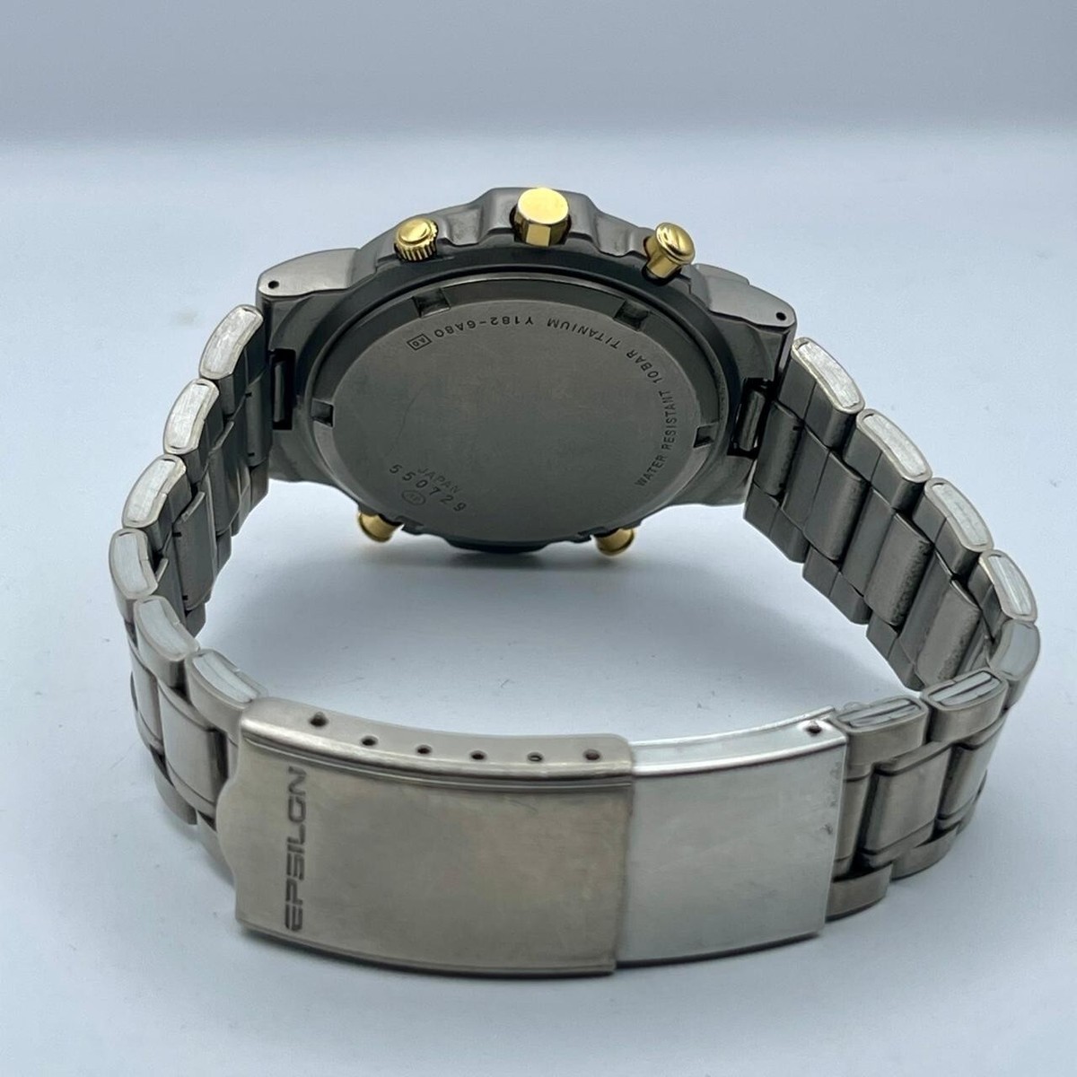 SEIKO ALBA AC-X 完動品 Seiko Alba Epsilon Y182-6A80 Chronograph Vintage Men's Watch