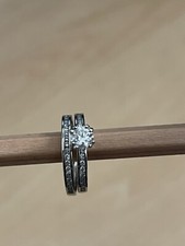 Ladies Platinum Diamond Bridal Ring Set - Size L