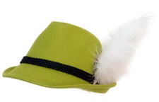 Trachtenhut apfelgrün mit Adlerflaum (Imitat)