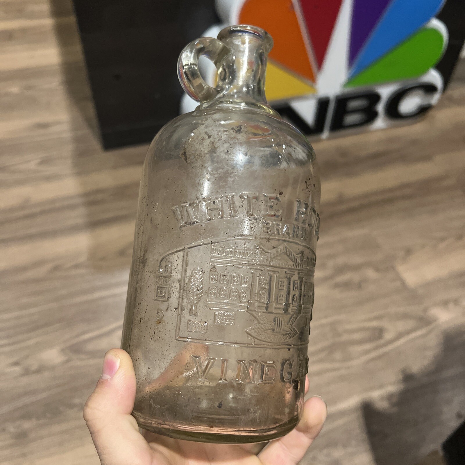 Lot x2 Antique White House Vinegar Bottles Jar Jug Embossed Product eBay