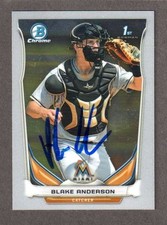2014 Bowman CHROME CDP 34 Blake Anderson MIAMI MARLINS SIGNED AUTOGRAPH AUTO COA