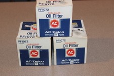 3 AC DELCO DURAGUARD OIL FILTER PF1072 GM BUICK CHEVY OLDS PONTIAC 2.5 4cyl 90s