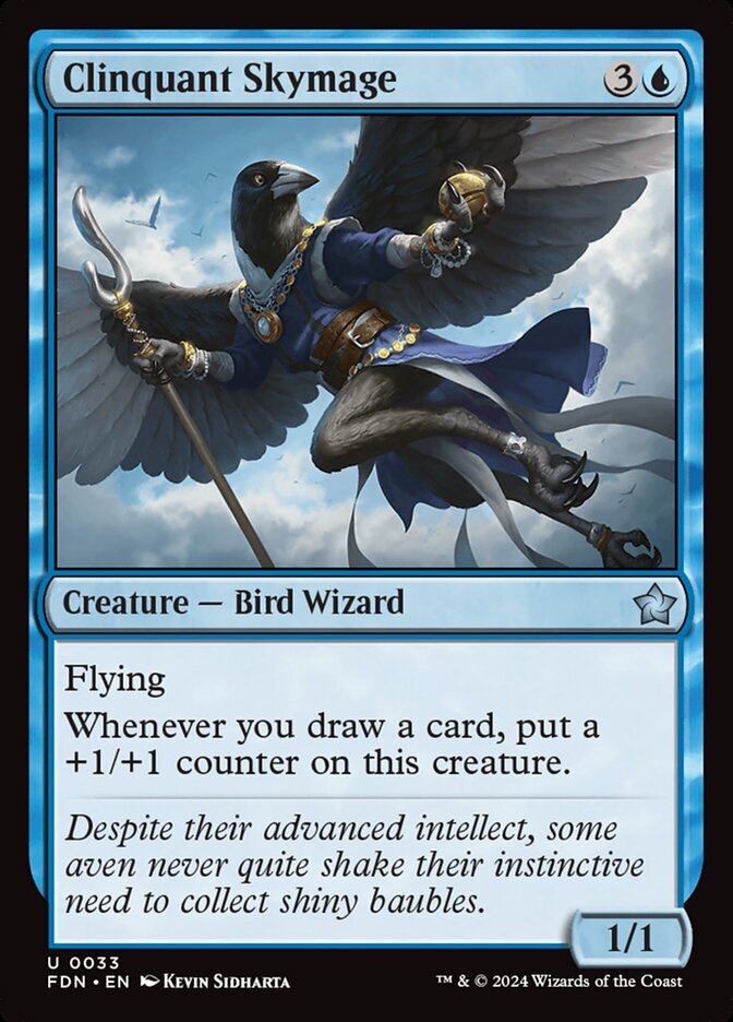 MTG Magic the Gathering Clinquant Skymage (33/789) Foundations LP