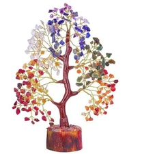 Seven Chakra Money Bonsai Tree of life Healing Feng Shui Statues