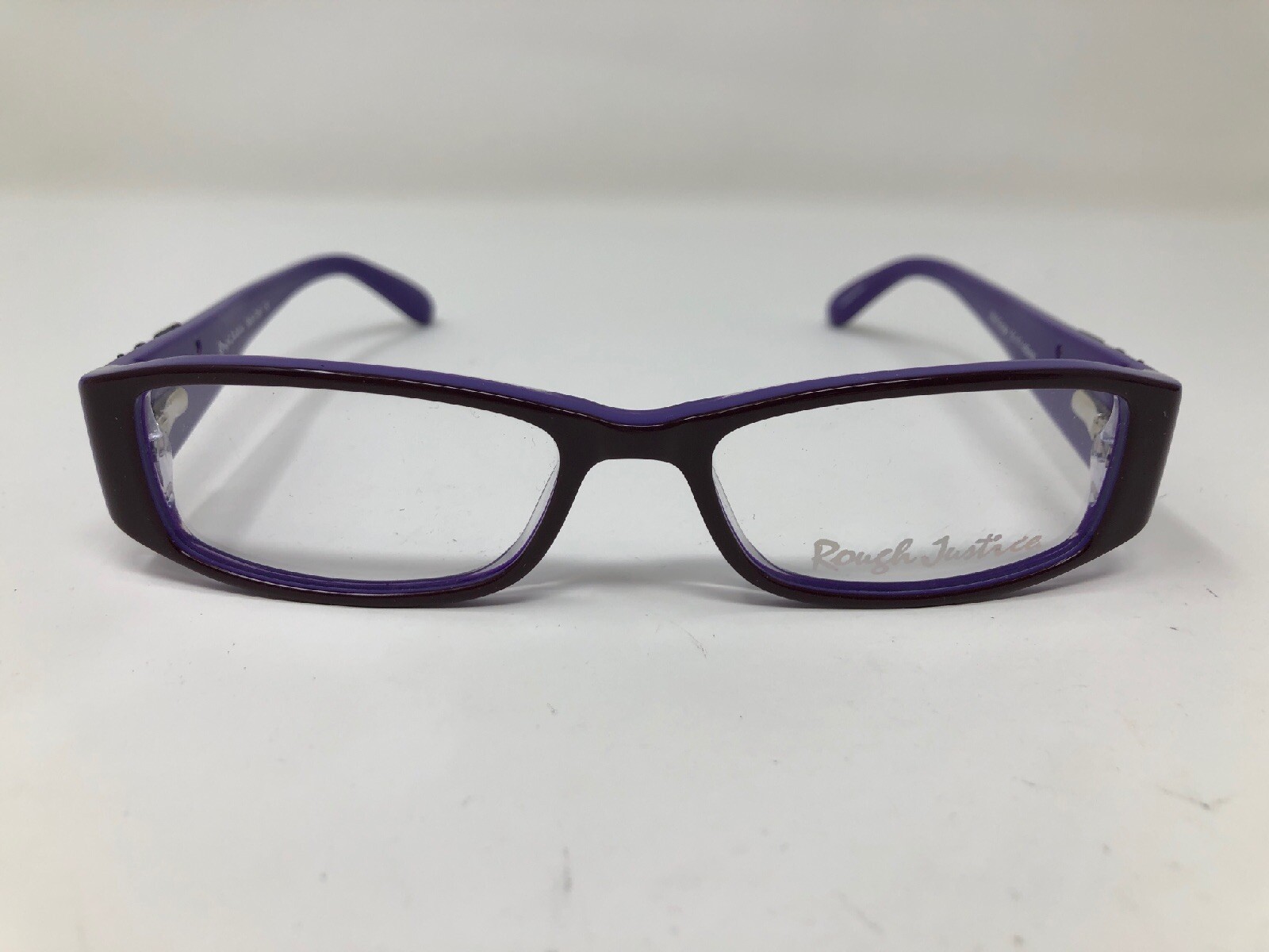 Rough Justice Eyeglasses Frames BABY DOLL Purple Brown 51-17