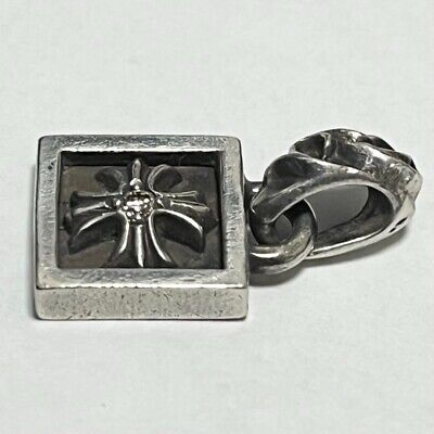 Authentic Chrome Hearts Framed CH Plus Charm w/Diamond F/S Authentic Chrome Hearts Framed CH Plus Charm w/Diamond F/S
