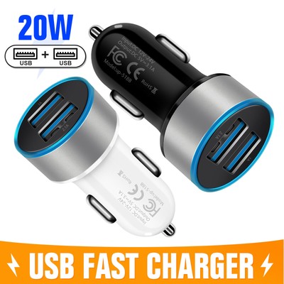 NEW Car Plug Power Charger QC 3.0 USB Adapter For Apple iPhone 16 15 14 Pro Max