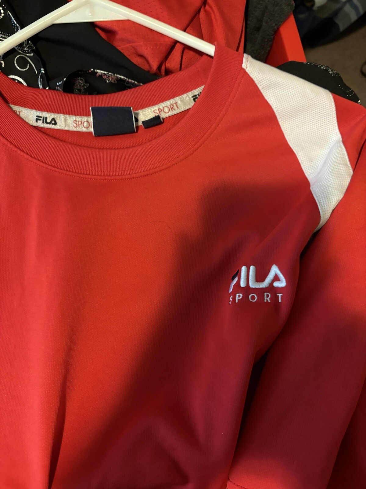 T shirt uomo Fila Sport Xxl 2xl calcio manica corta rossa vintage bianca attiva