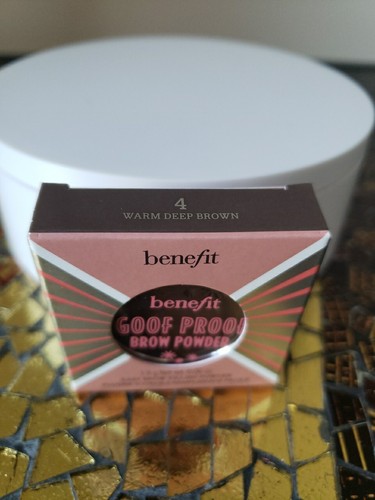 Benefit Goof Proof Brow-Filling Powder Shade #4 Warm Deep Brown Full Size NIB - Picture 5 of 12