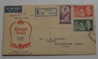 STAMPMART : AUSTRALIA 1954 ROYAL VISIT CACHET FDC REGD USED TO PA USA