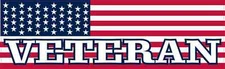 10in x 3in American Flag Veteran Bumper Sticker Car Truck Vehicle Bumper Decal