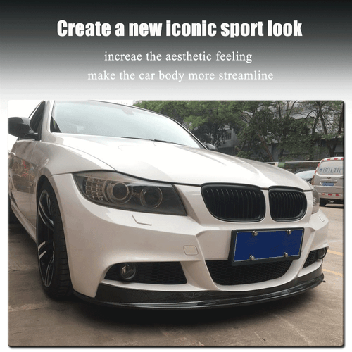 For BMW E90 E92 E93 M3 05-11 REAL Carbon Front Bumper Chin Lip Spoiler Splitter - Picture 4 of 12