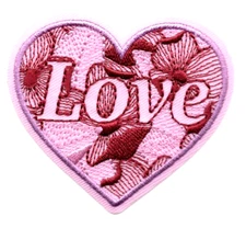 LOVE Iron On Patch Hearts Love Cupid Valentine
