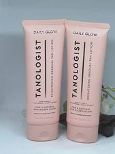 2x Tanologist Daily Glow Brightening Gradual Tan Lotion-Medium/Dark-8.45 oz- New