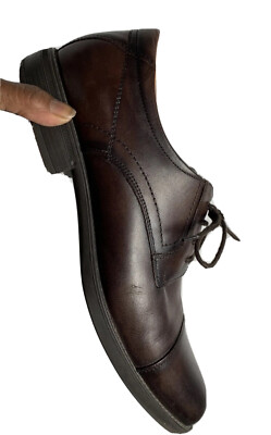 Florsheim Mens 11 D Shoes Comfort Oxfords Lace Up Brown Leather Round Toe Career