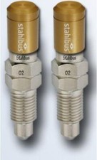 2x Stahlbus Vite Spurgo Valvola Sfogo Aria 3/8 Zoll-24UNFx16 + Alukappen Oro