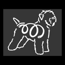 Wheaten Terrier K Line Dog Breed Window Tattoo Decal