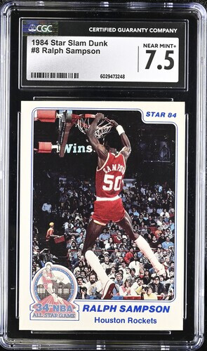 1984 Star Slam Dunk #8 Ralph Sampson CGC 7.5 NM+