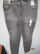 Terra  Sky Women's Skinny High Rise Grey Jeans Size 18W